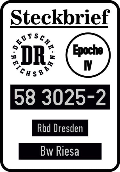 TT Saxonia-Modellbau BR 58.3025-2 DR Epoche IV Rbd Dresden BW Riesa